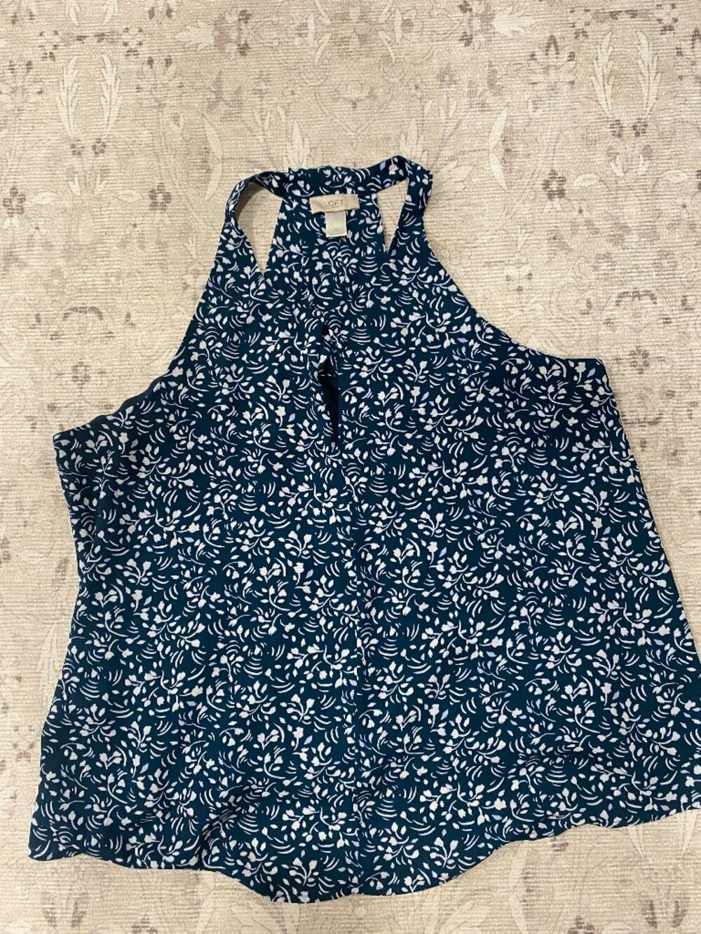 LOFT sleeveless halter-neck blouse